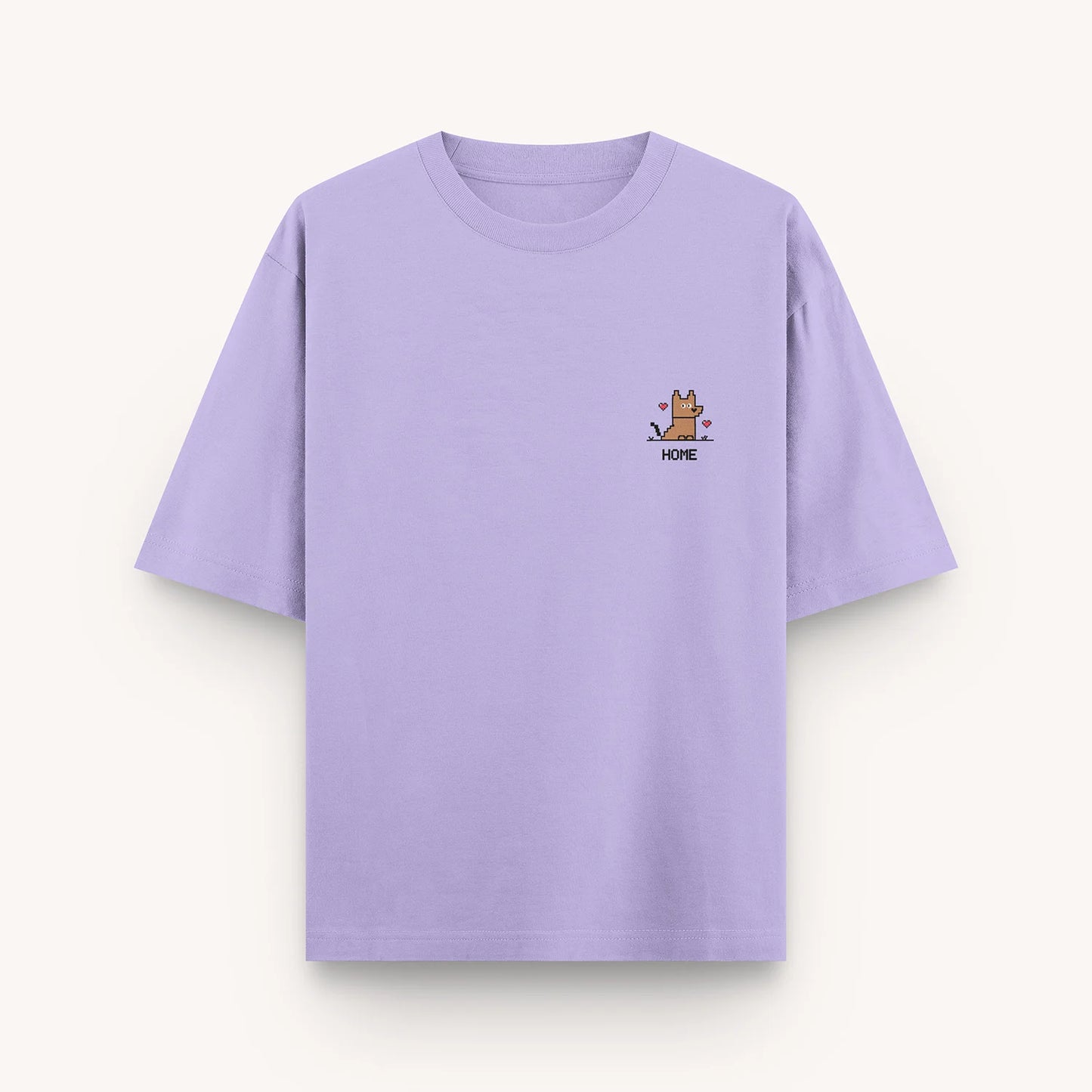 Home - Lavender, Oversized Tshirt, 180GSM