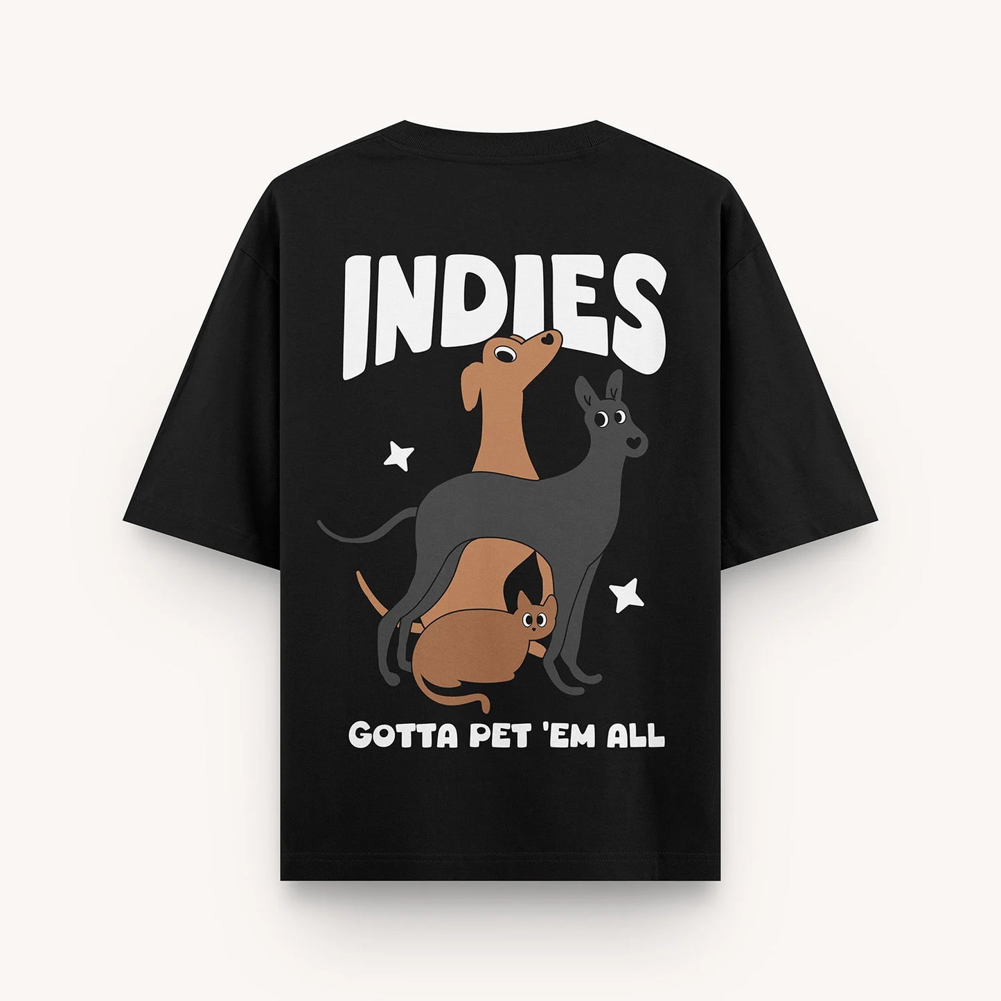 Gotta Pet'em All - Black, Oversized Tshirt, 220 GSM