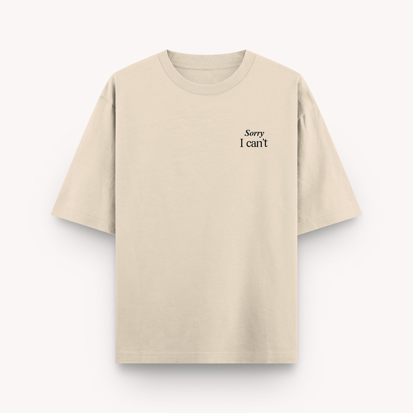 Plans with My Dog - Beige, Oversized Tshirt, 240 GSM