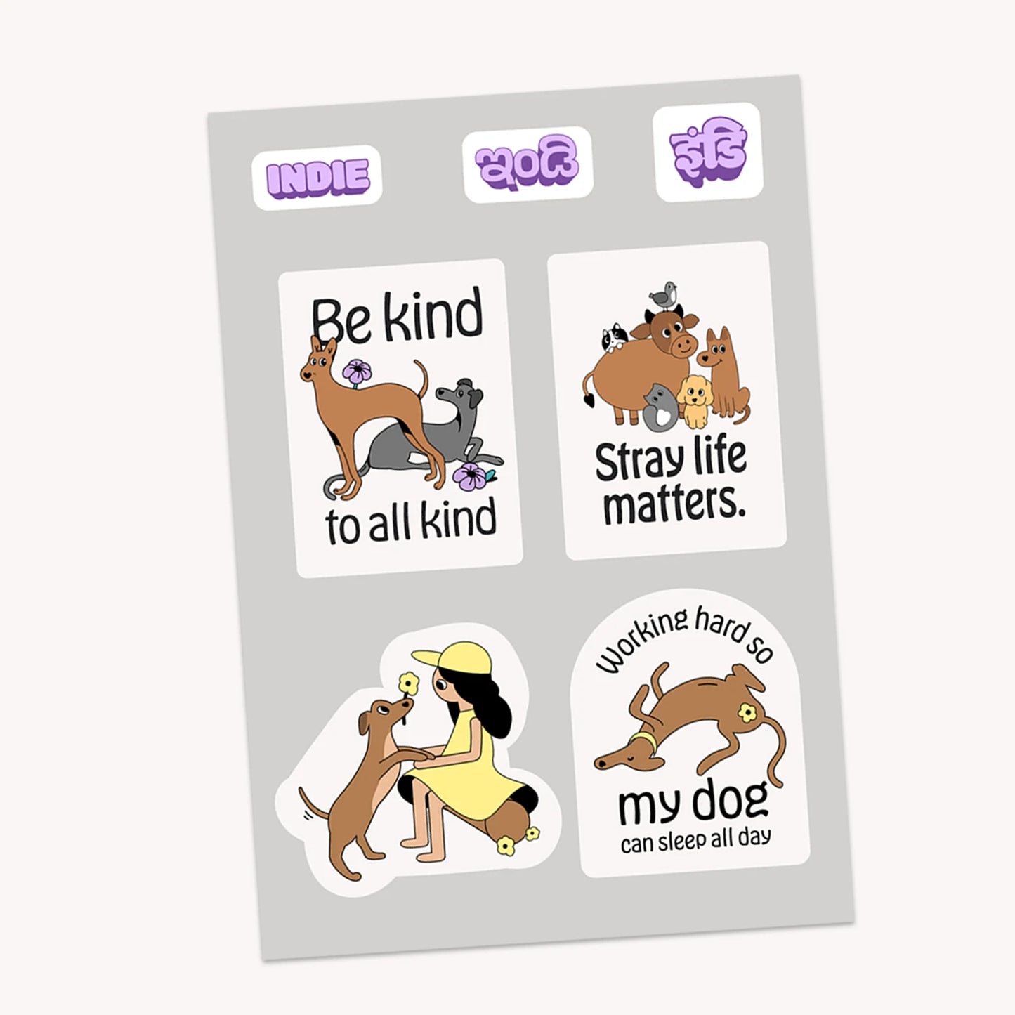 Dog Stickers - Set of 25 Stickers with Indie Dogs