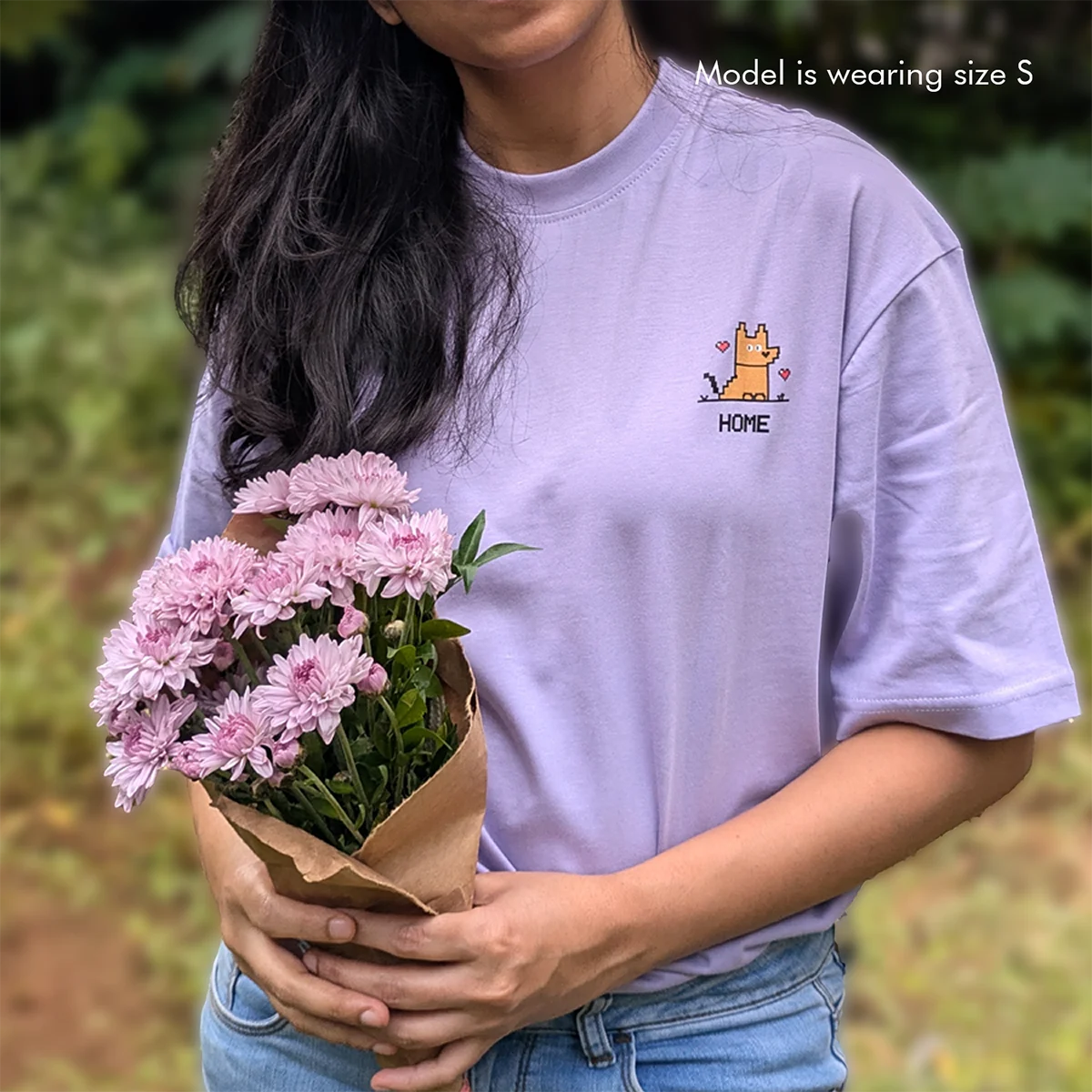 Home - Lavender, Oversized Tshirt, 180GSM