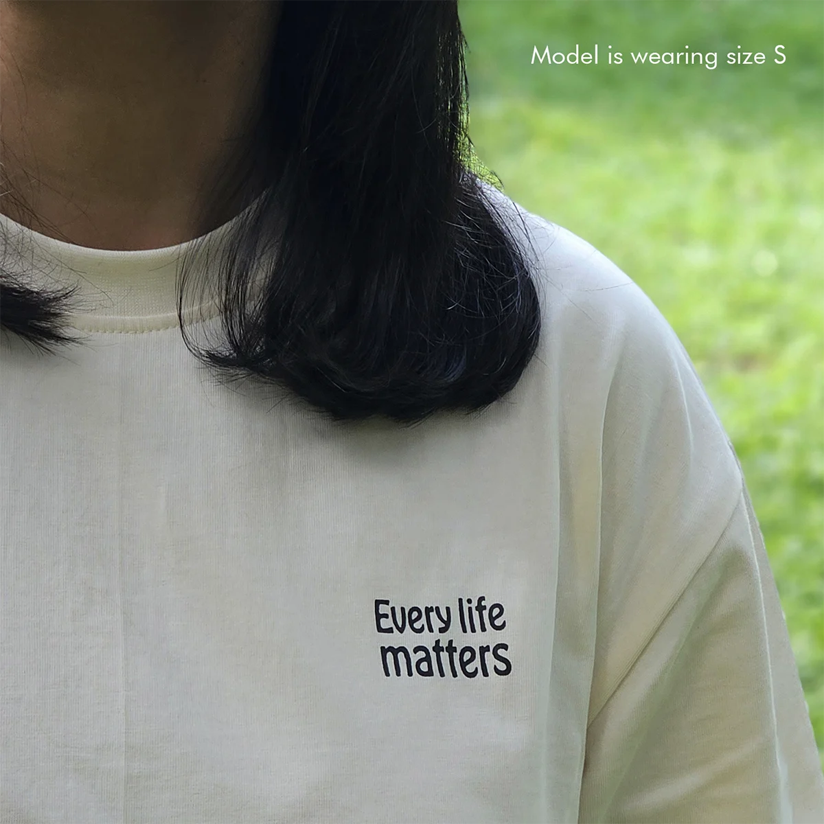 Every Life Matters - Buttercream, Oversized Tshirt, 220GSM