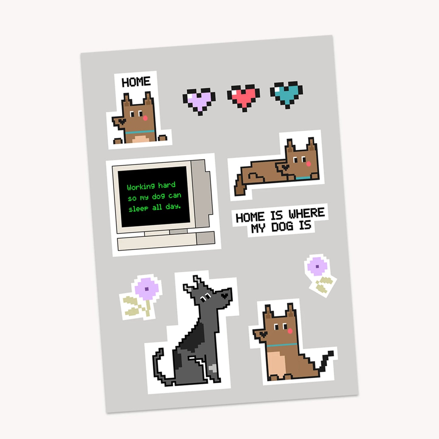 Dog Stickers - Set of 25 Stickers with Indie Dogs