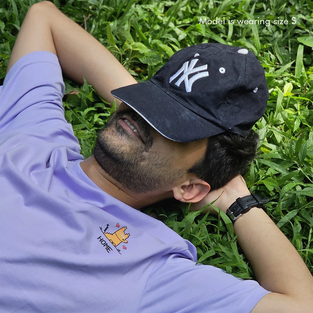 Home - Lavender, Oversized Tshirt, 180GSM
