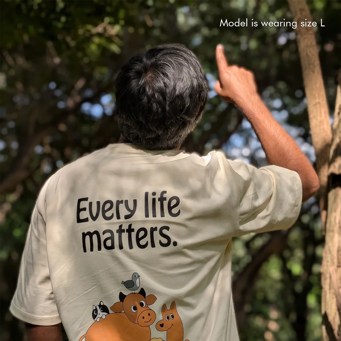 Every Life Matters - Buttercream, Oversized Tshirt, 220GSM