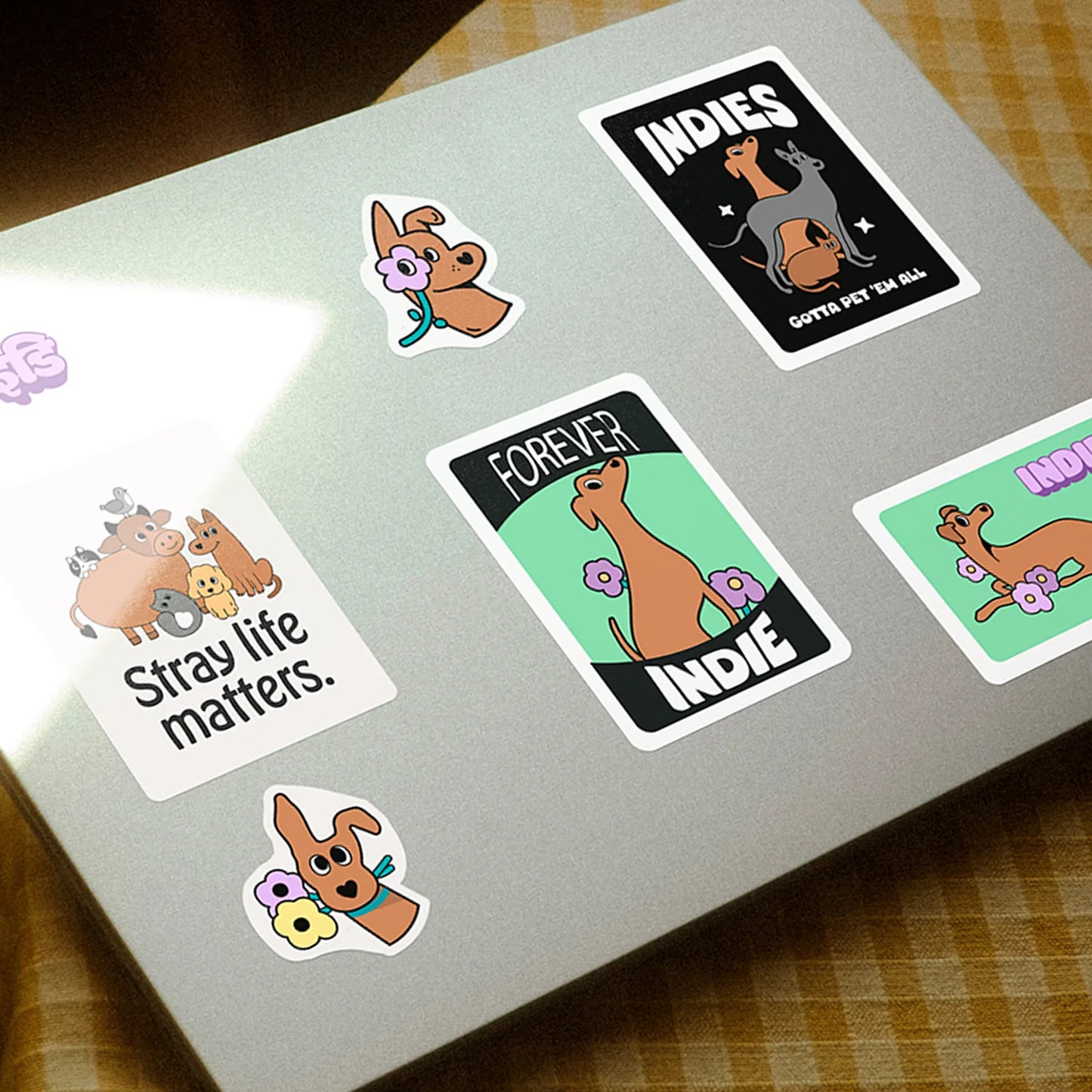 Dog Stickers - Set of 25 Stickers with Indie Dogs