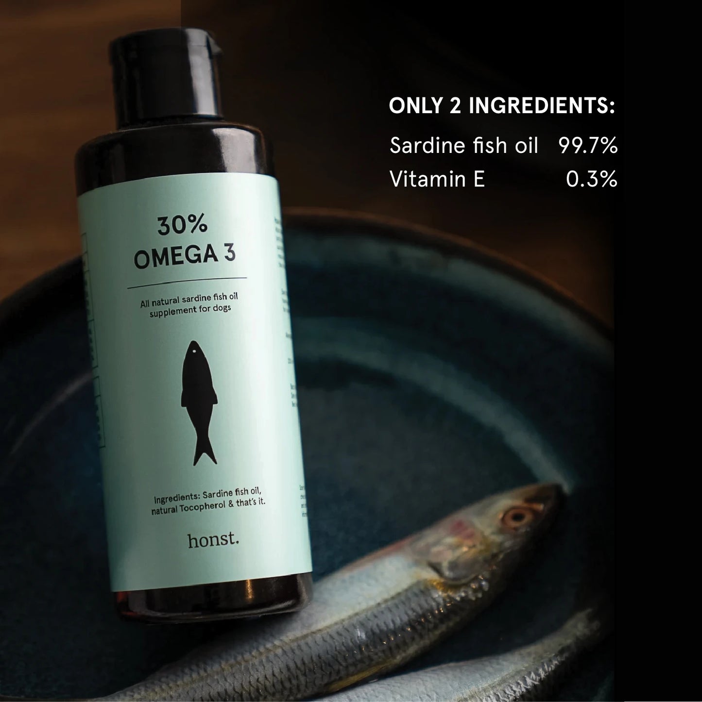 30% Omega 3 Sardine Fish Oil for Dogs, Honst
