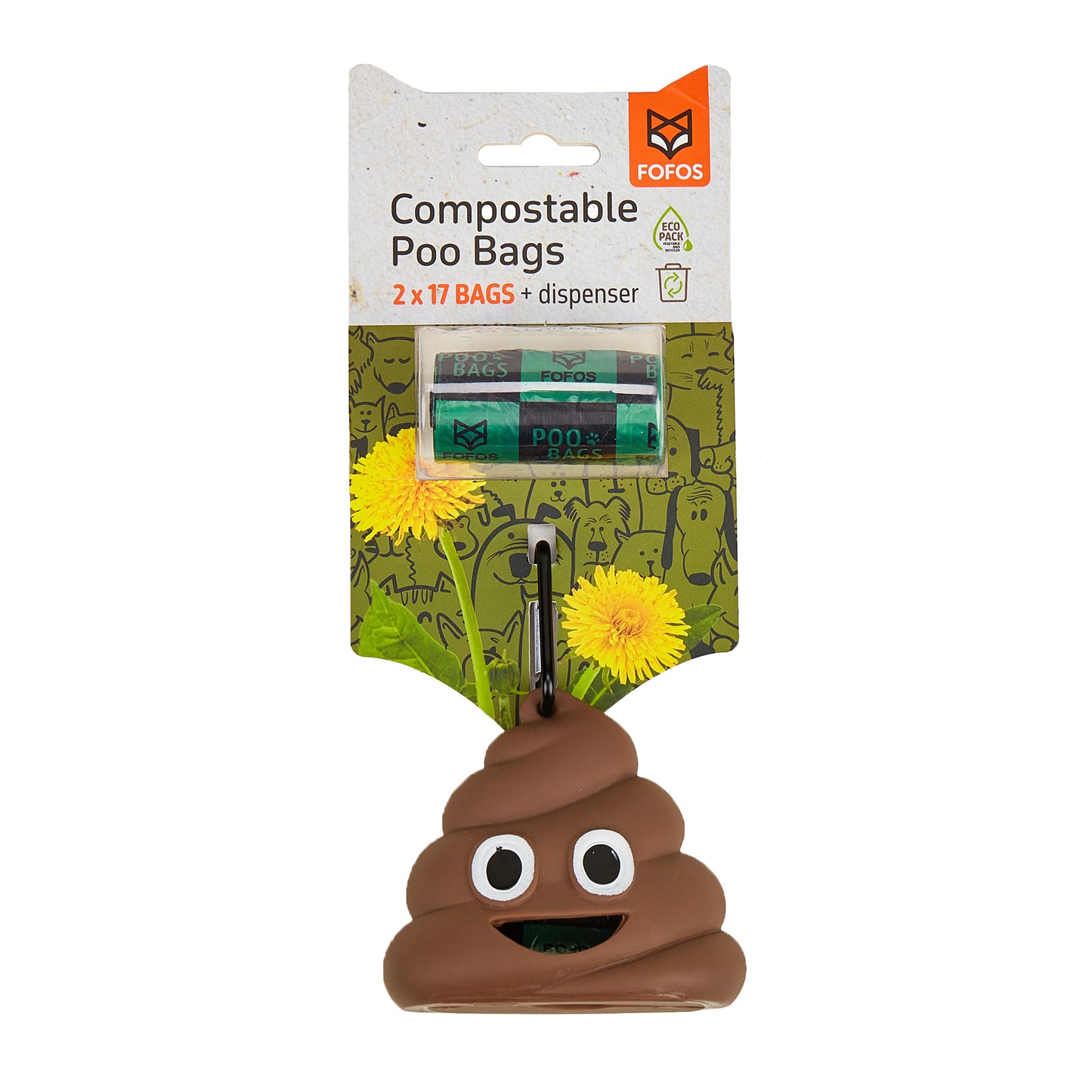 Dog Poop Bag Dispenser & Poop Bags, FOFOS