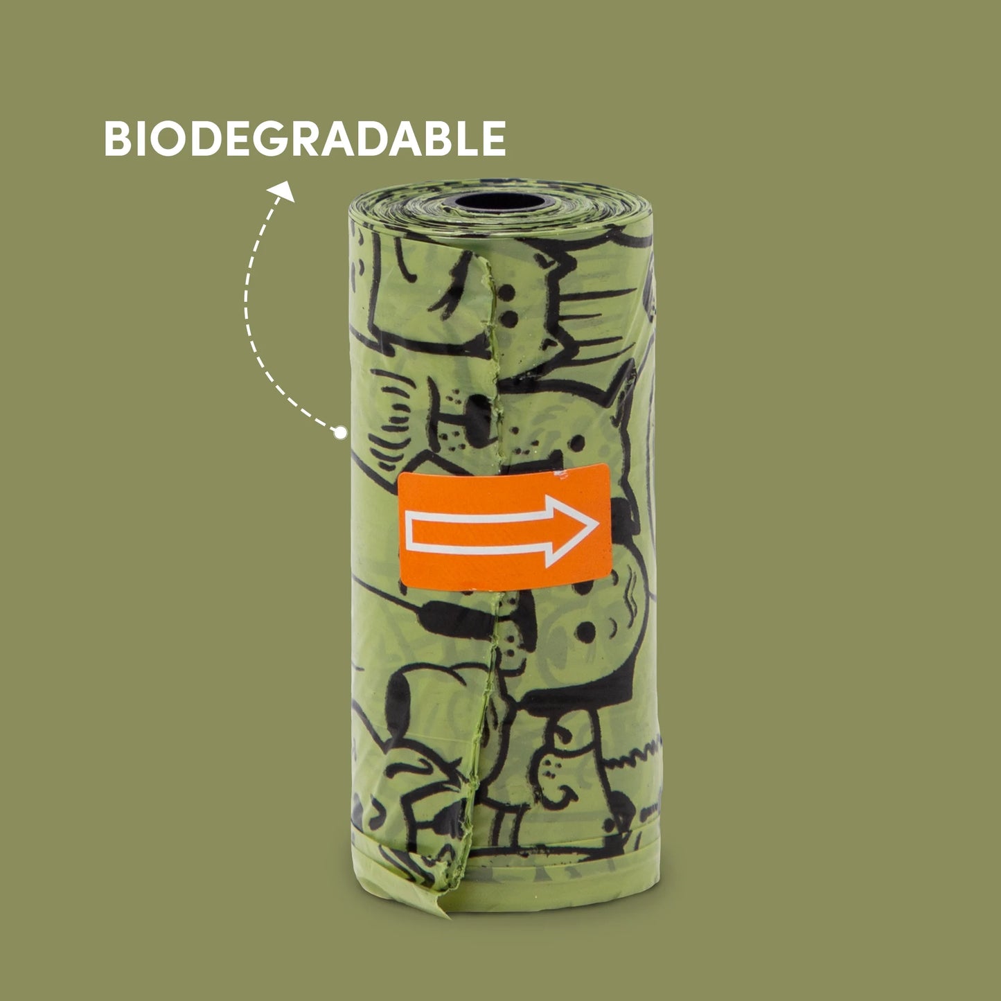 Dog Poop Bags (8 rolls x 17 bags per roll), FOFOS