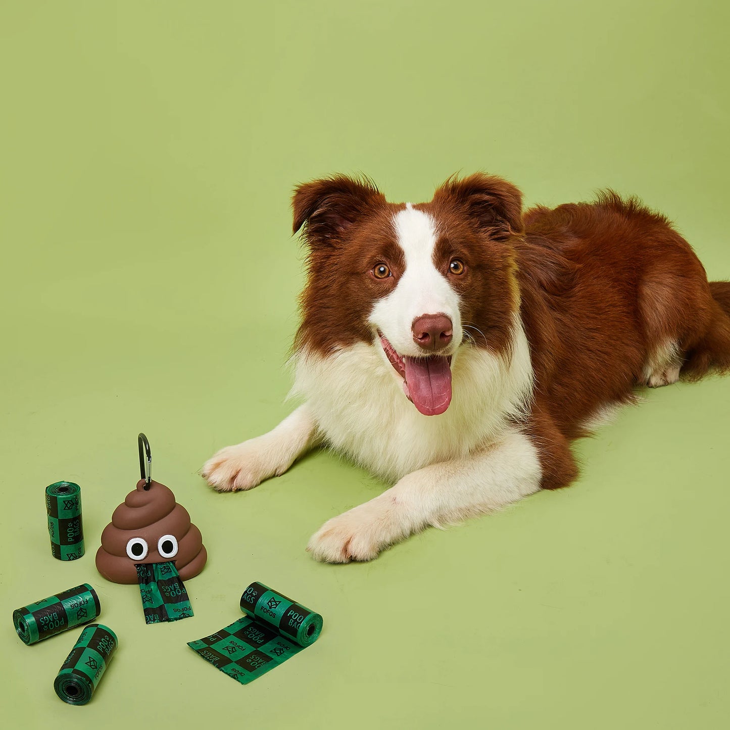 Dog Poop Bags (8 rolls x 17 bags per roll), FOFOS