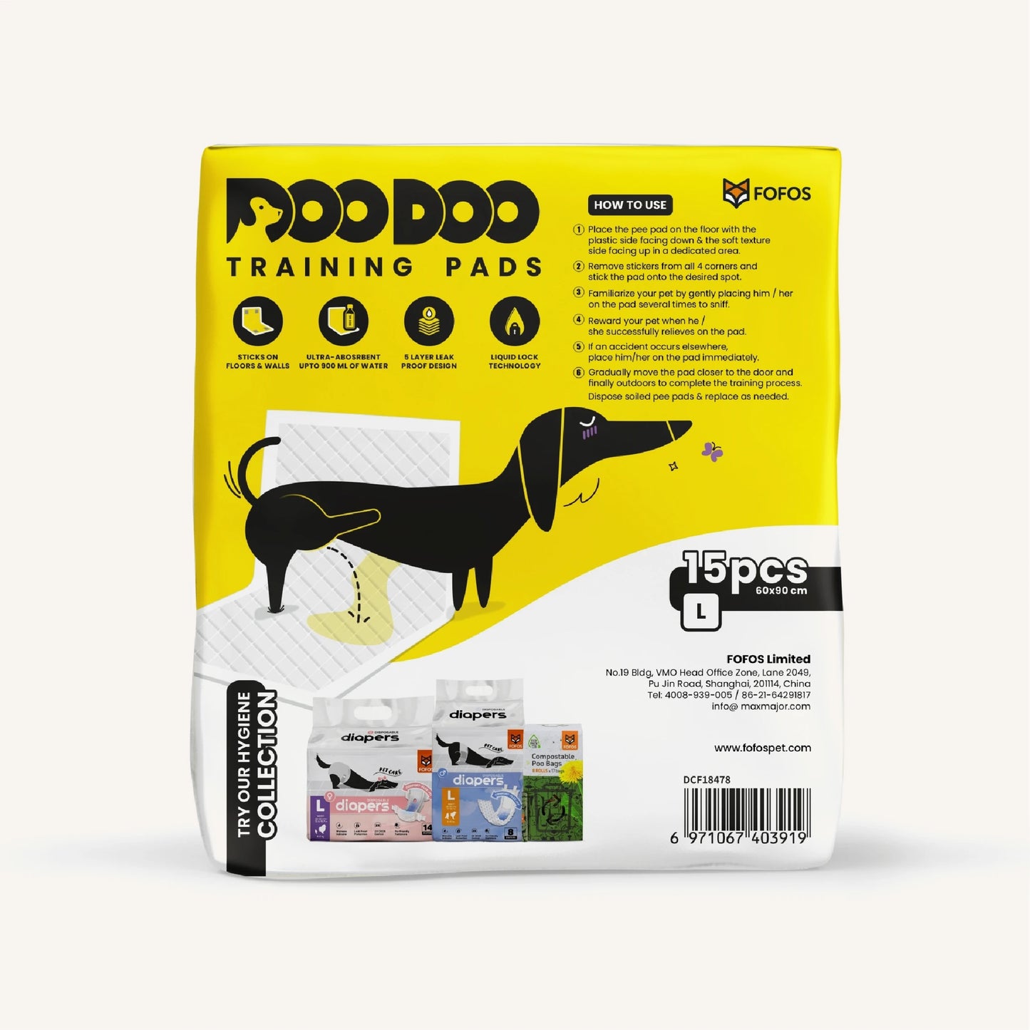 Training Pads for dogs (L) - 60x90 cm, FOFOS