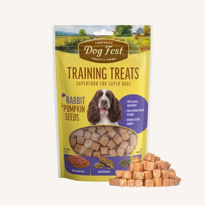 Dog Training Treats - Rabbit & Pumpkin Seeds, Dog Fest