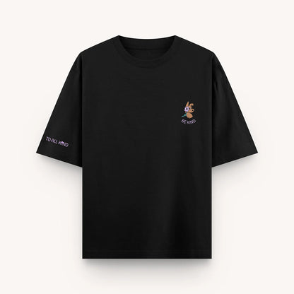 Be Kind To All Kind - Black, Oversized Tshirt, 220GSM