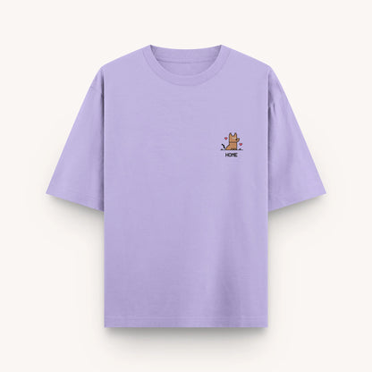 Home - Lavender, Oversized Tshirt, 180GSM