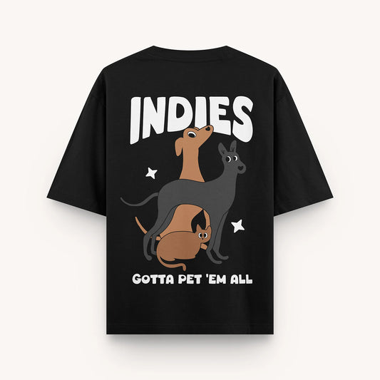 Gotta Pet'em All - Black, Oversized Tshirt, 220 GSM