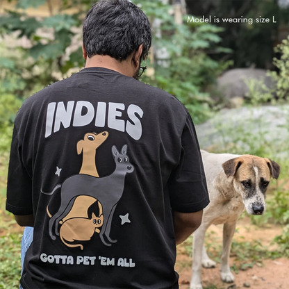 Gotta Pet'em All - Black, Oversized Tshirt, 220 GSM