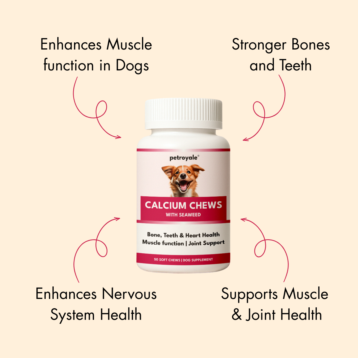 Calcium Chews for Dogs with Seaweed, 150 g
