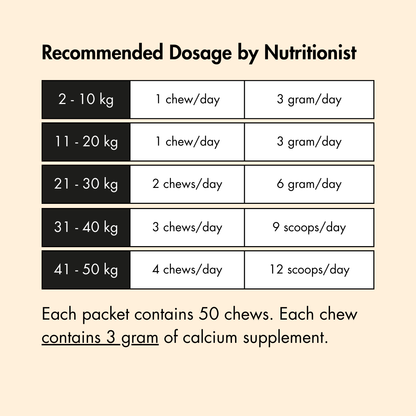 Calcium Chews for Dogs with Seaweed, 150 g