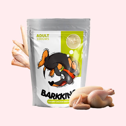 Creamy Chicken Broth for Dogs, Barkkins