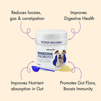 Digestive Probiotics & Prebiotics for Dogs, 100 g