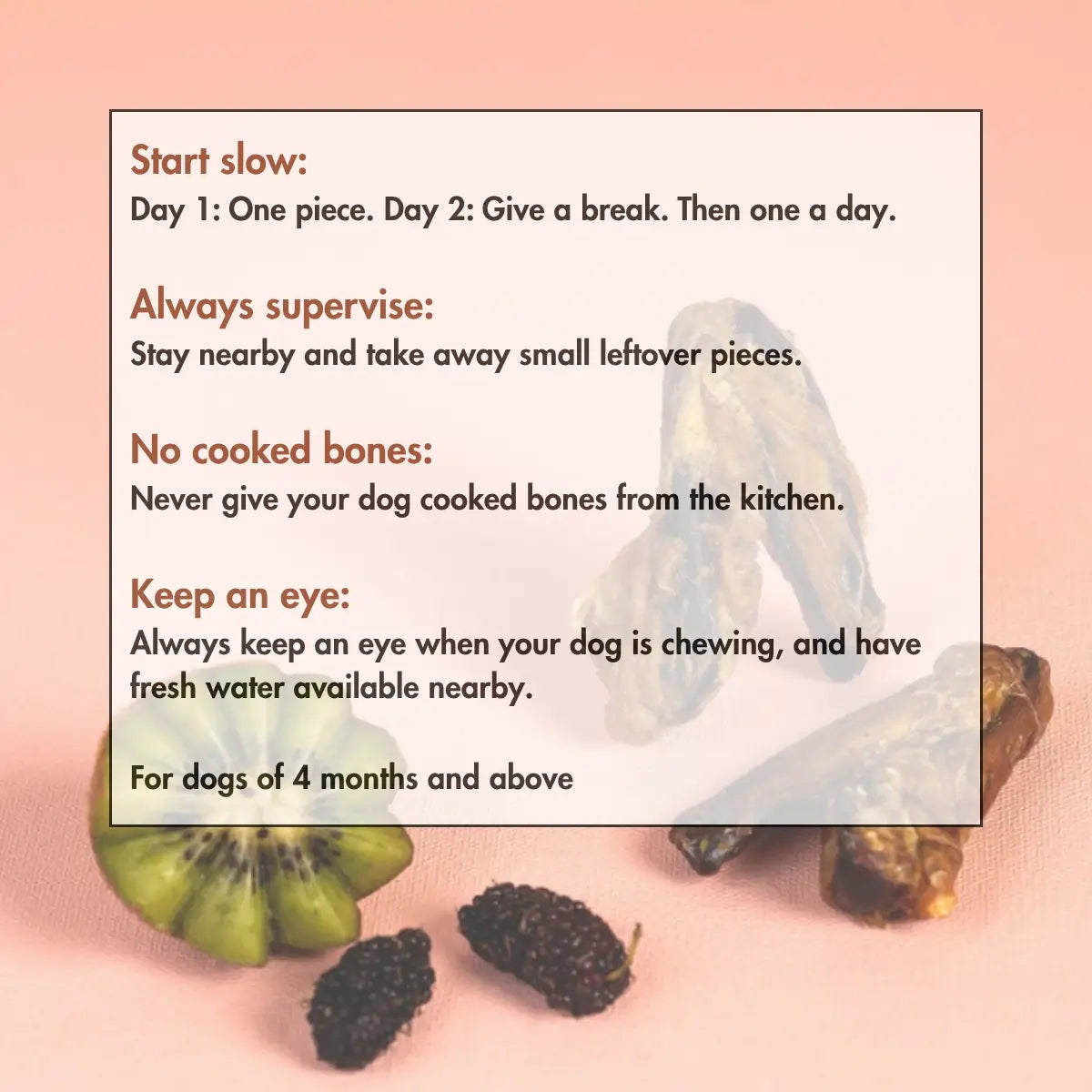 How to give Canine Craving dehydrated chicken wings to your dog