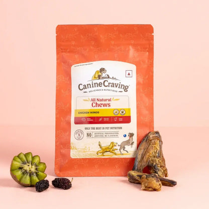 Canine Craving Dehydrated Chicken Wings for dogs, 70 g pack