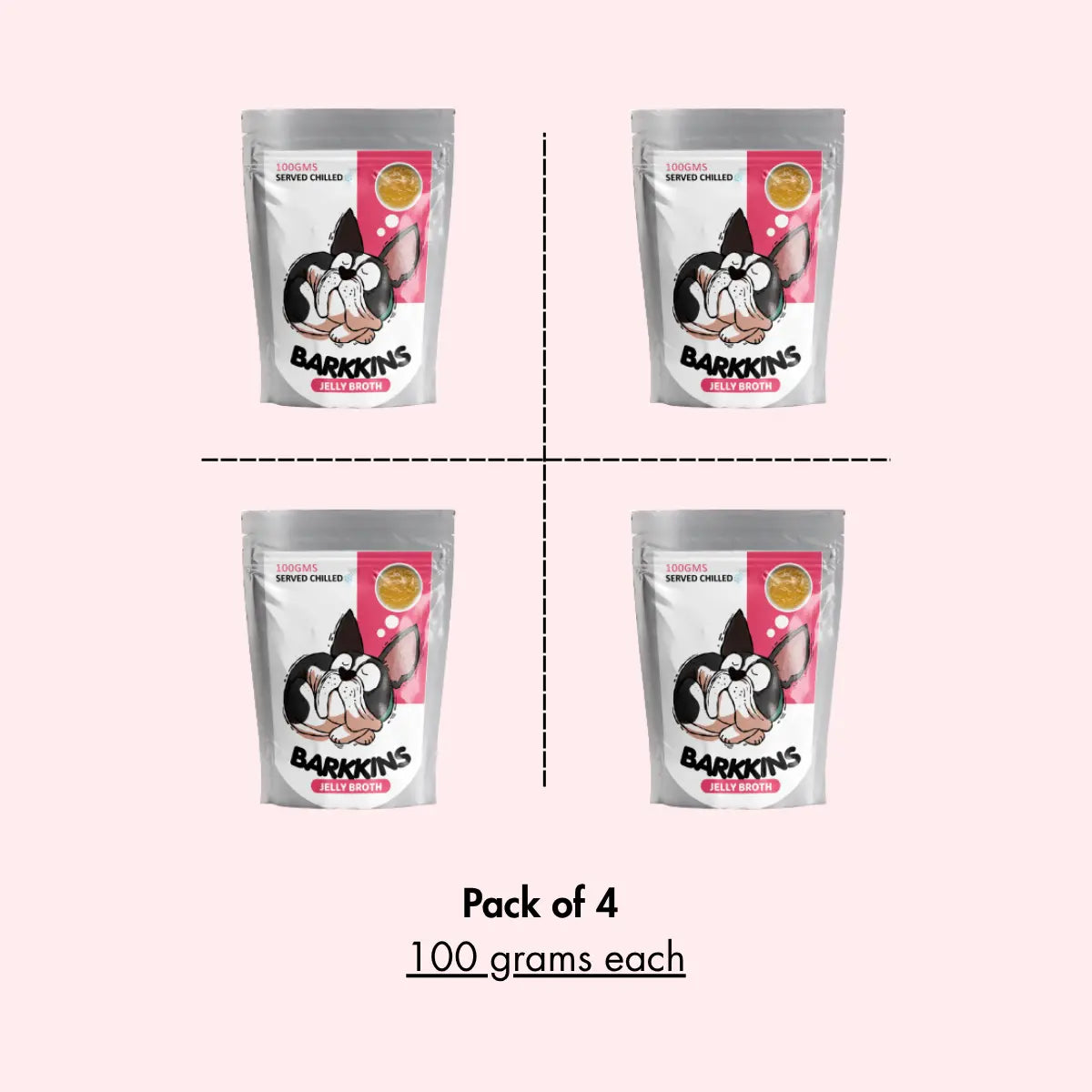 Jelly Chicken Broth for Dogs, Barkkins