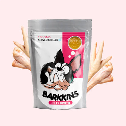 Jelly Chicken Broth for Dogs, Barkkins