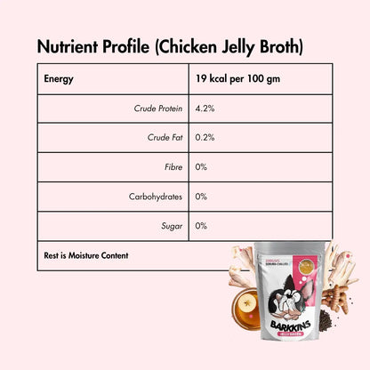 Jelly Chicken Broth for Dogs, Barkkins