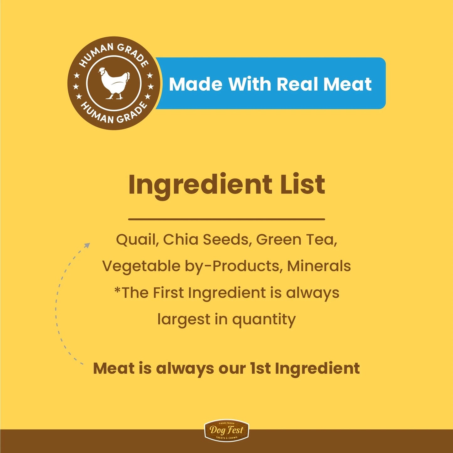 Dog Training treats - Quail & Chia seeds, Dog Fest