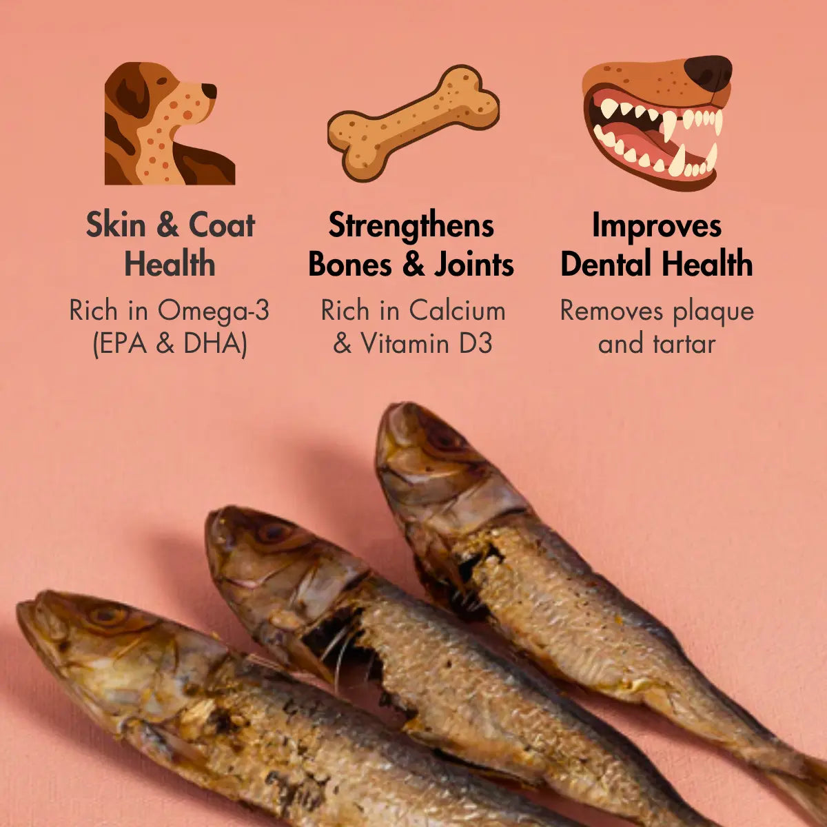 Dehydrated Sardines for Dogs, 70 gm