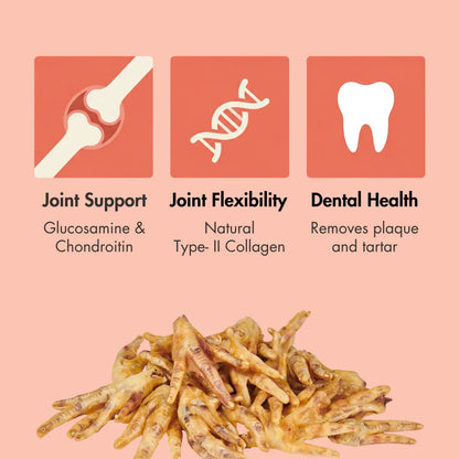 Dehydrated Chicken Feet for Dogs, 10 pieces
