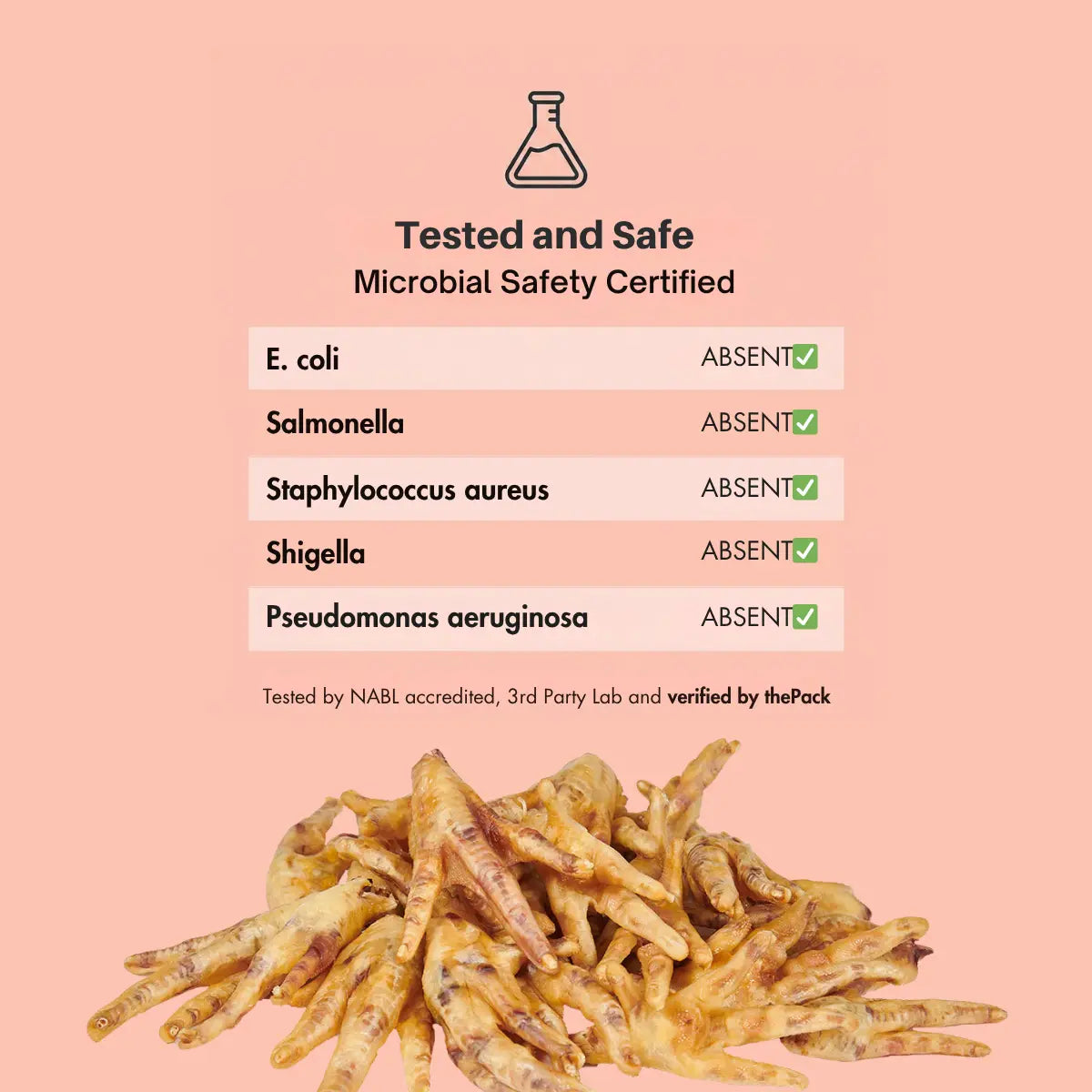 Dehydrated Chicken Feet for Dogs, 10 pieces