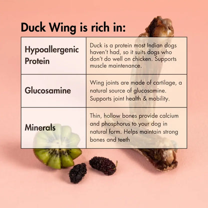 Key benefits of Canine Craving dehydrated duck wings for dogs