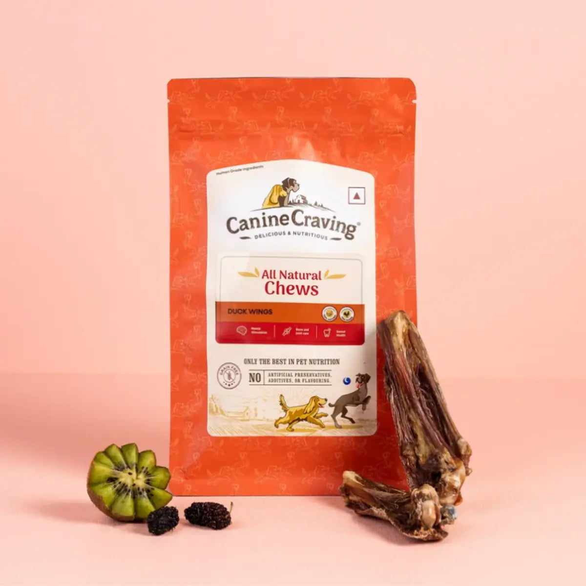 Canine Craving Dehydrated Duck Wings for dogs, 2-piece pack