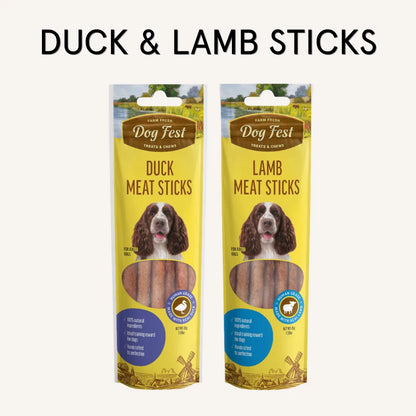 Duck, Lamb & Rabbit Meat Sticks for Dogs, 45 gm x 3