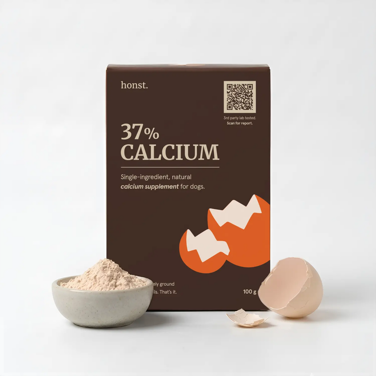 37% Calcium Eggshell Powder for Dogs, Honst