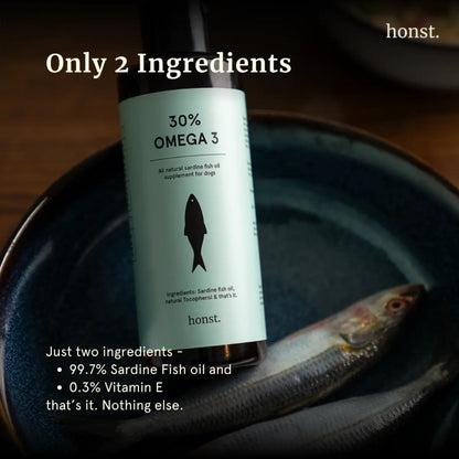 Honst 30% Omega 3 Sardine Fish Oil for Dogs, Pack of 2