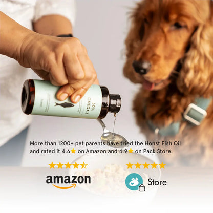 Honst 30% Omega 3 Sardine Fish Oil for Dogs, Pack of 2