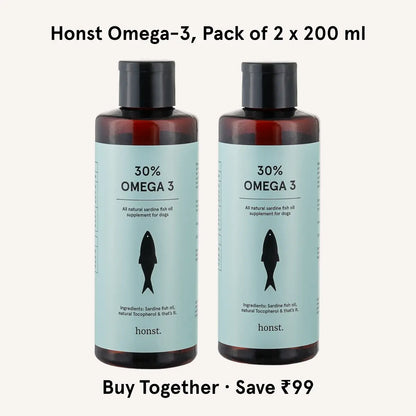 Honst 30% Omega 3 Sardine Fish Oil for Dogs, Pack of 2