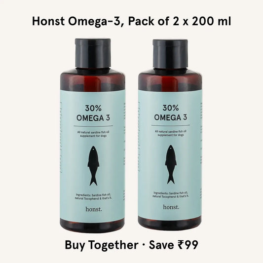 Honst 30% Omega 3 Sardine Fish Oil for Dogs, Pack of 2