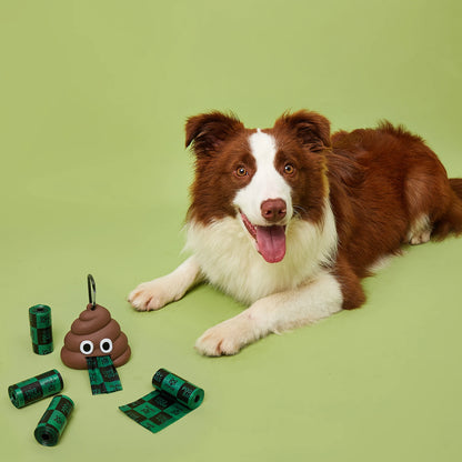 Dog Poop Bags (8 rolls x 17 bags per roll), FOFOS