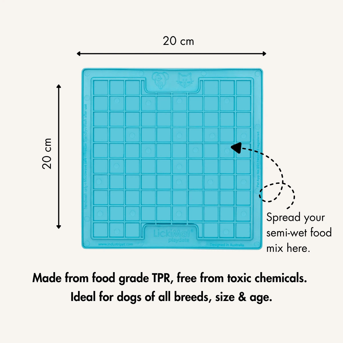 Licki Mat Playdate, Slow Feeder for Dogs