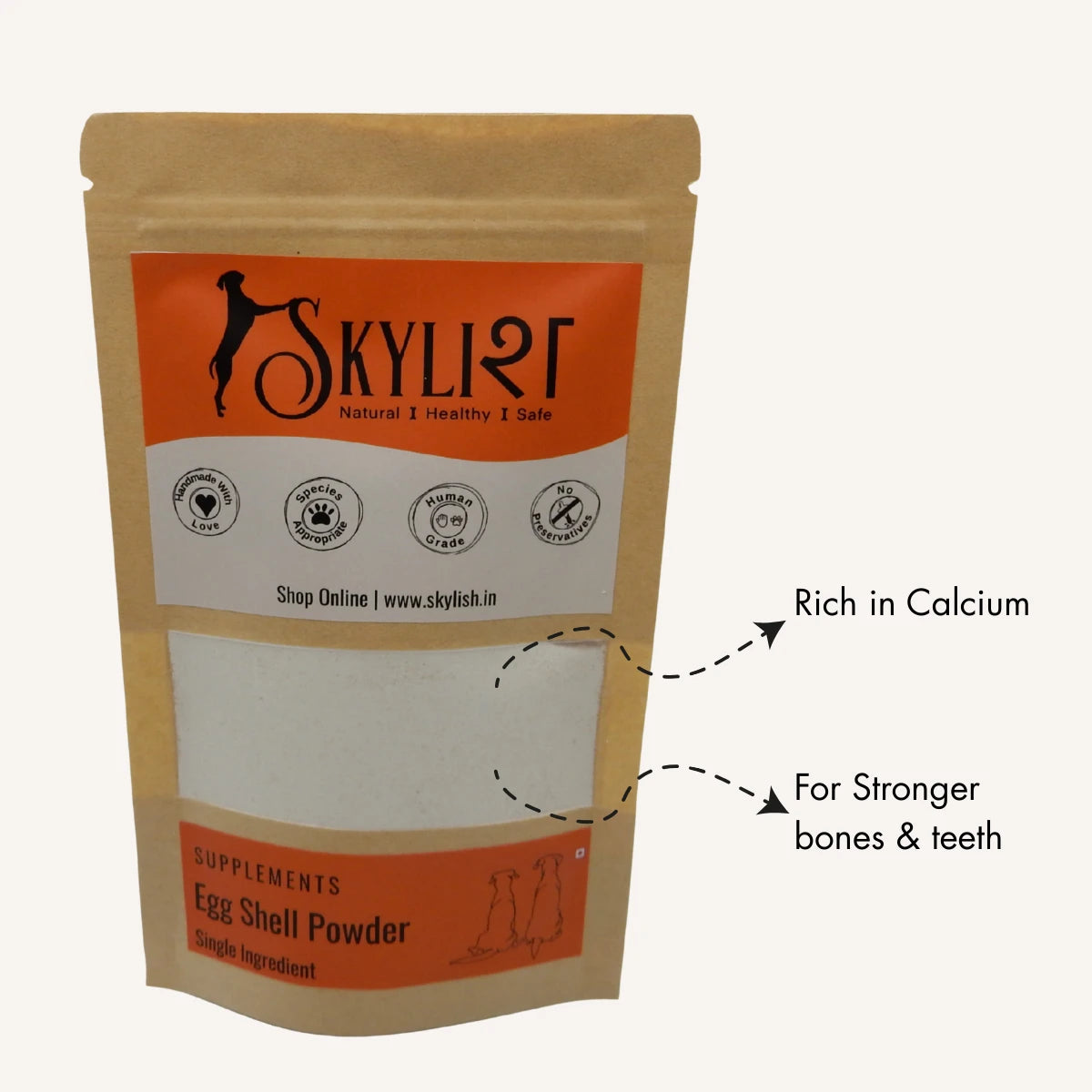 Dog Quick Shell Egg Shell Powder for Dogs, 50 gm – thePack Store