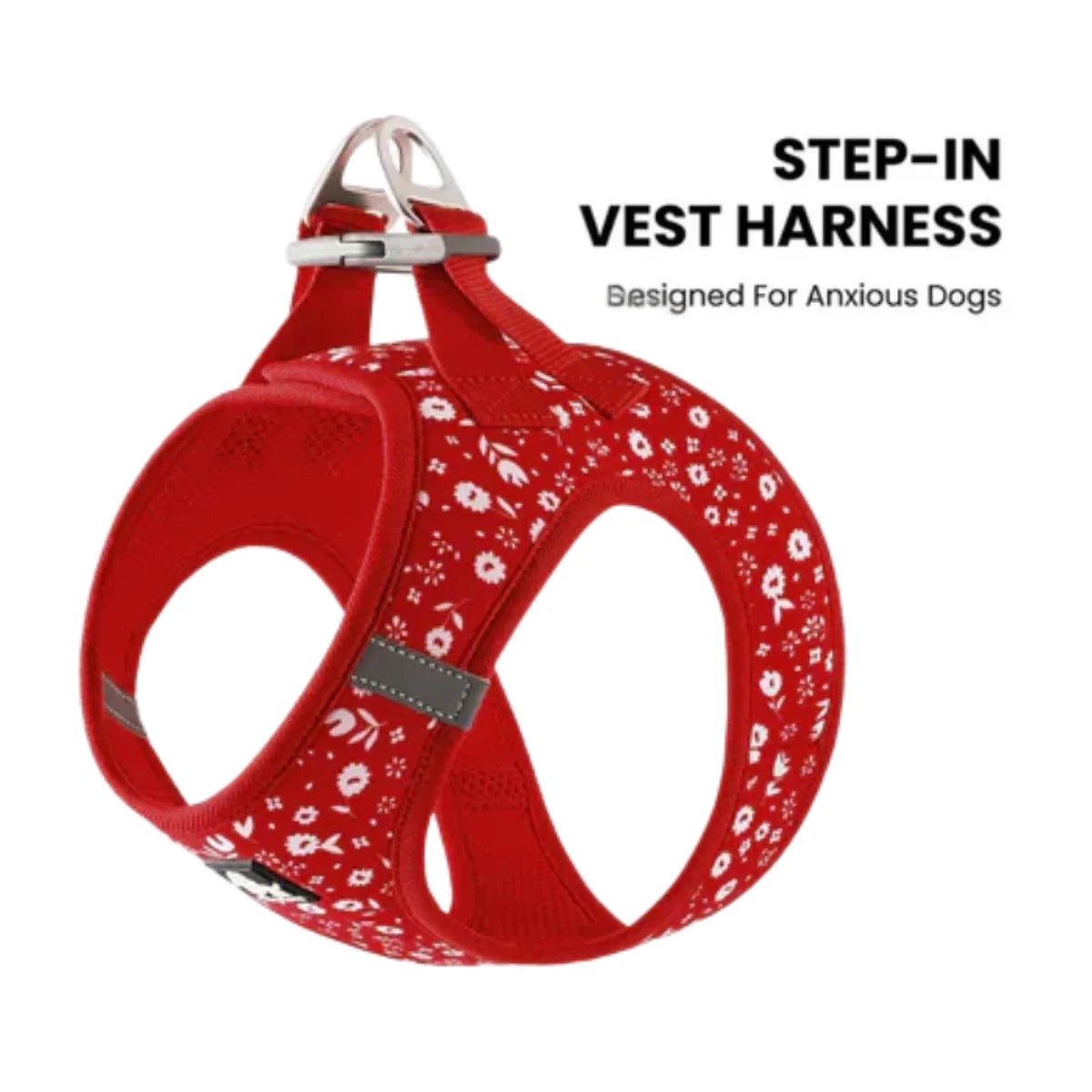 Step In Harness for Small Dogs - Poinsettia Red, Truelove