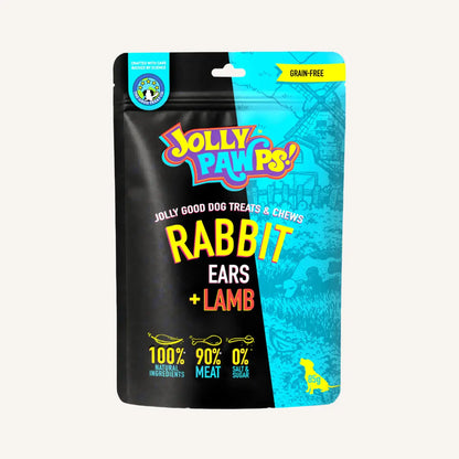 Jolly Pawps Rabbit Ears with Lamb for dogs, 85 g pack