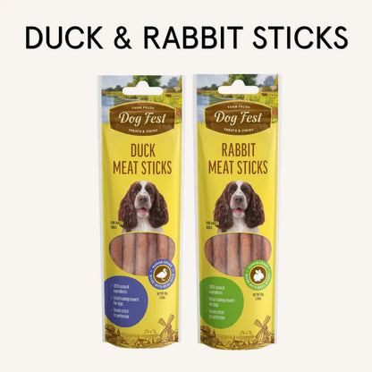 Duck, Lamb & Rabbit Meat Sticks for Dogs, 45 gm x 3