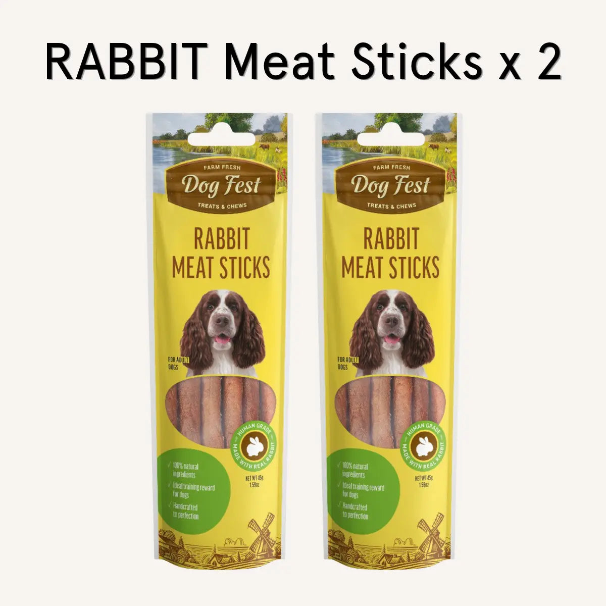 Duck, Lamb & Rabbit Meat Sticks for Dogs, 45 gm x 3