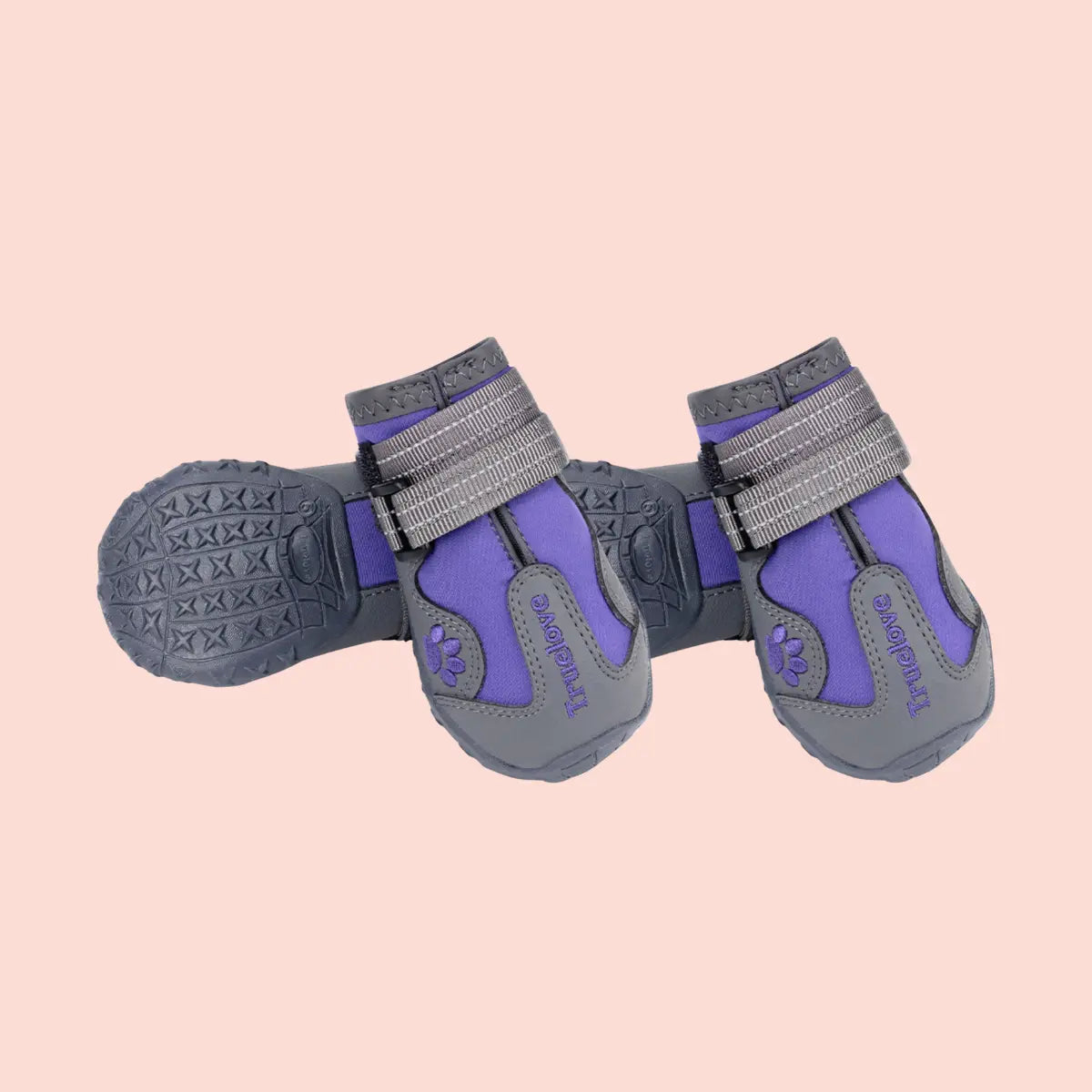 All-Weather Dog Shoes, Truelove (Purple, Set of 4)