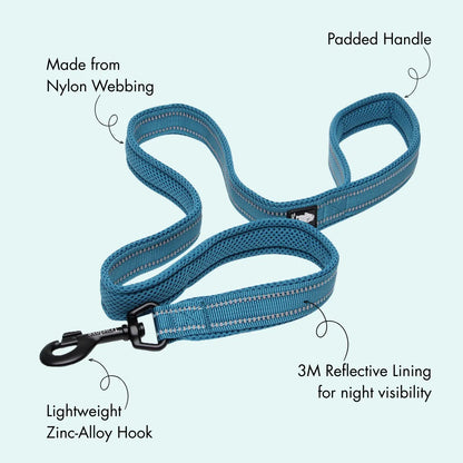 Padded Dog Leash - Blue, Truelove